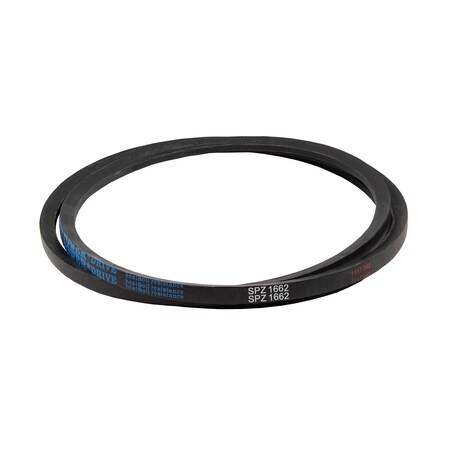 D&D SPZ1662 Metric V-Belt, 1662mm Outside Length, 10 mm Top Width, 8 mm Thickness, 1 Ribs SPZ1662